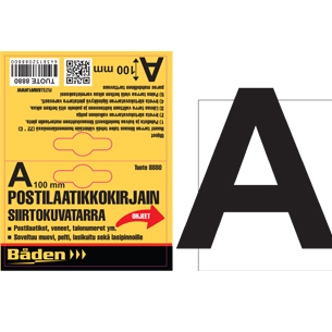 Tarrakirjain A 100 mm - Postilaatikot ja numerot - 6438152088807 - 1