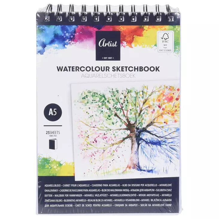 Vesivärilehtiö A5 - Taiteilijatarvikkeet - 8719987402807 - 1