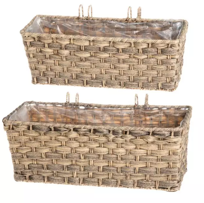 Parvekelaatikko Mocca 38,5x13,5x14 cm - Ruukut, vaasit, korit - 6410413156067 - 1