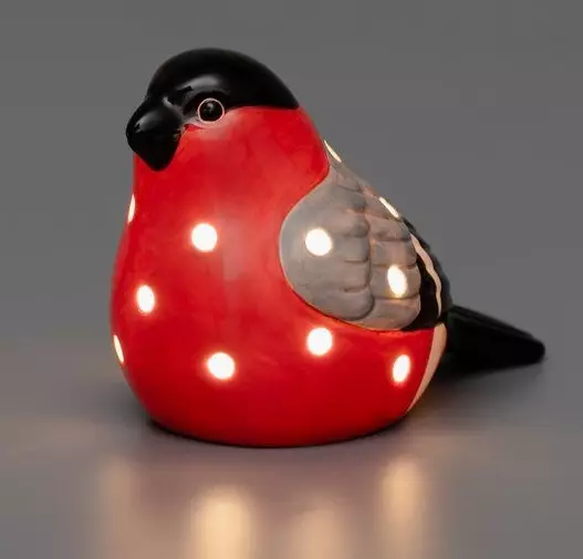 Punatulkku LED-valoilla suoraan katsova - Joulukoristeet - 6410416570907 - 1