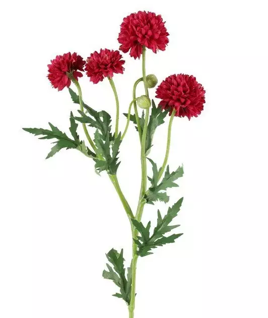 Pallokrysanteemi 61 cm tummanpunainen - Askartelutarvikkeet - 6410416575377 - 1