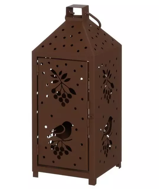 Lyhty Punatulkku ruskea 30 cm - Lyhdyt - 6410416578477 - 1