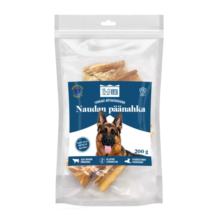 Viksu koiralle naudan päänahka 200g - Koiranruoka - 6417783186267 - 1