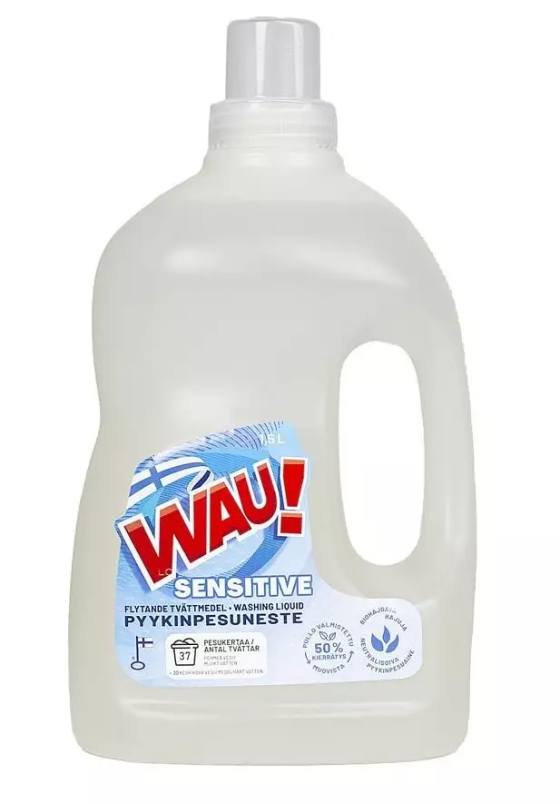 Wau pyykinpesuneste Sensitive 1,5L - Pyykkäys - 6419642132217 - 1