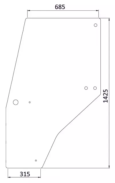 Ovilasi,Vasen (Case ih 144950A1) - Ohjaamon lasit - 8716106314867 - 1
