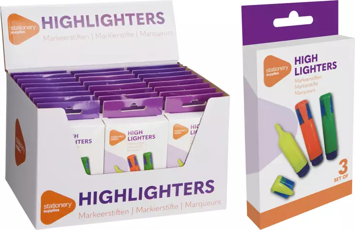 Korostuskynät 3 kpl/pkt - Toimistotarvikkeet - 8721037499507 - 1