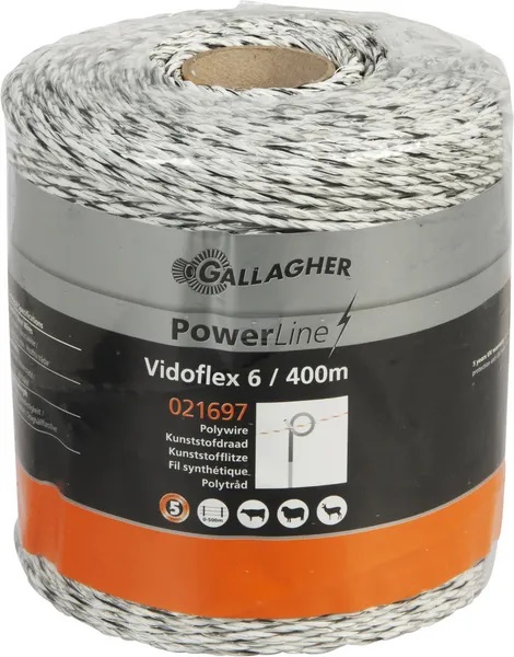 Aitalanka Gallagher Vidoflex 6 400 m valkoinen - Aitanauhat ja -langat - 8713235021697 - 1