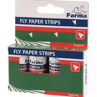 Farma kärpäspaperi 4 kpl/pkt - Tarvikkeet navettaan - 8716106881147 - 1