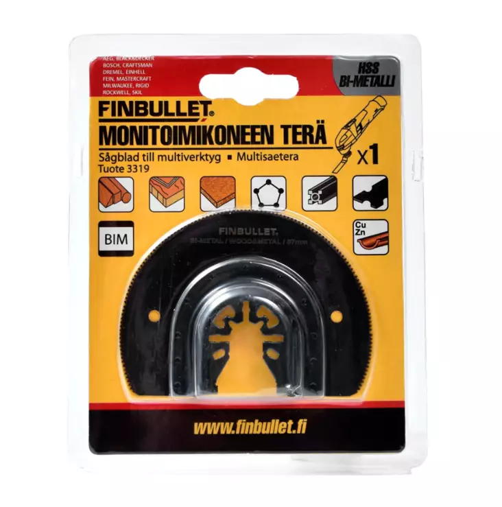 Finbullet Segmenttisahanterä 87mm Hss m2 - Muut leikkaustyökalut - 6438152033197 - 1