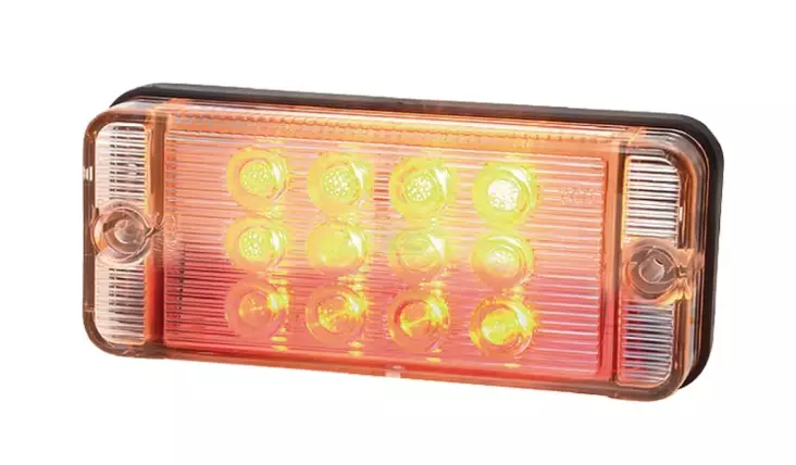 LED-takavalo, suorakulmainen, 12-24V - Huomiovalot ja majakat - 8719607098397 - 1
