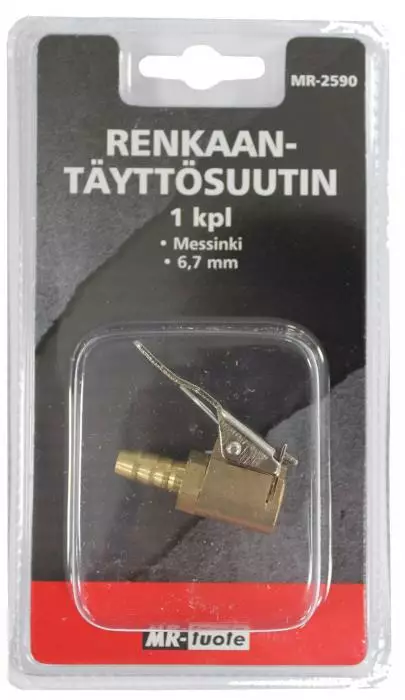 Renkaantäyttösuutin 6,7 mm messinki - Paineilmaliittimet - 6430074694067 - 1