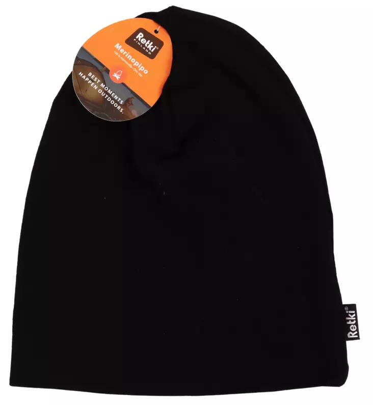 Retki merinovillapipo musta - Retkeilyasusteet - 6418536024607 - 1