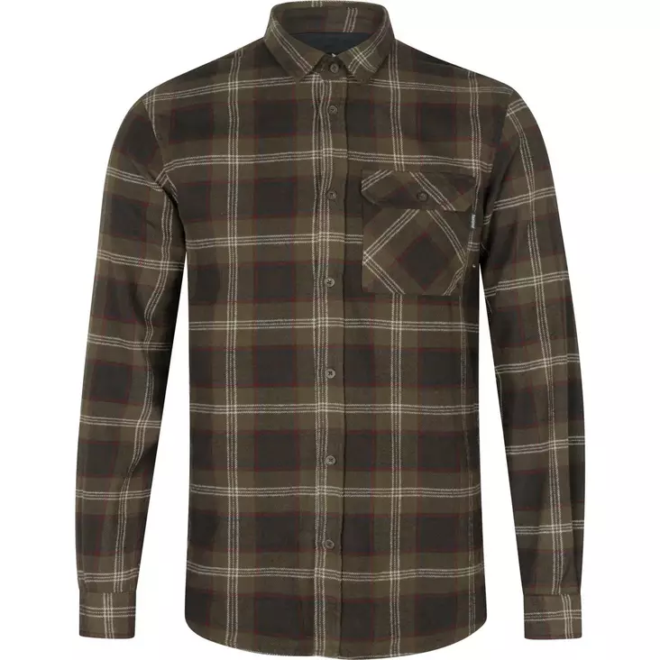 Seeland Glen flanellipaita Pine green S - Retkeilyasusteet - 5714733651037 - 1