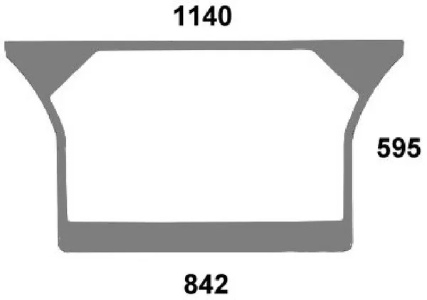 Takalasi, alempi (Deutz-Fahr 04418956) - Ohjaamon lasit - 8719774669567 - 1