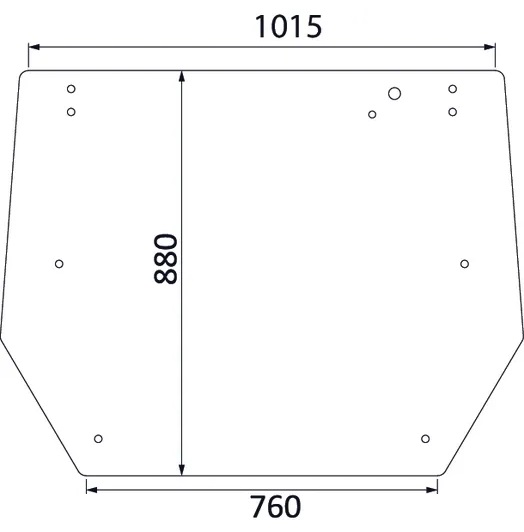 Takalasi, ylempi (MF/Valta V33118310) - Ohjaamon lasit - 8716106697557 - 1