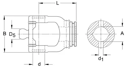 Haarukka RG, 0v-profiiliputkelle, W2380 - Haarukat - 8435194027588 - 2
