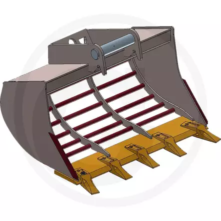 Seulakauha kynsillä 5,5-7,5 t kaivinkoneisiin MS08-kiinnikkeellä - Kauhat ja tarvikkeet - gr00000000428 - 1