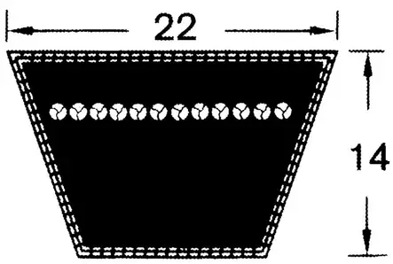 Kiilahihna C96 1/2 2450 mm - Hihnat ja tarvikkeet - 4014486037708 - 2