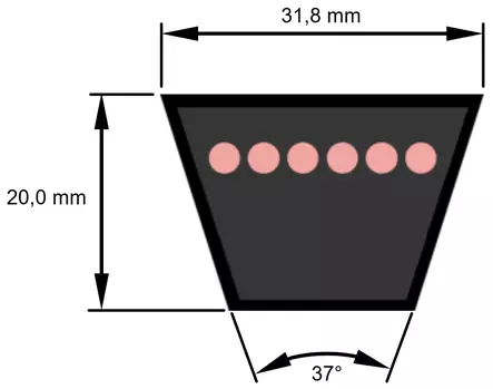 Kiilahihna D374 9500 mm - Hihnat ja tarvikkeet - 4014486044768 - 2