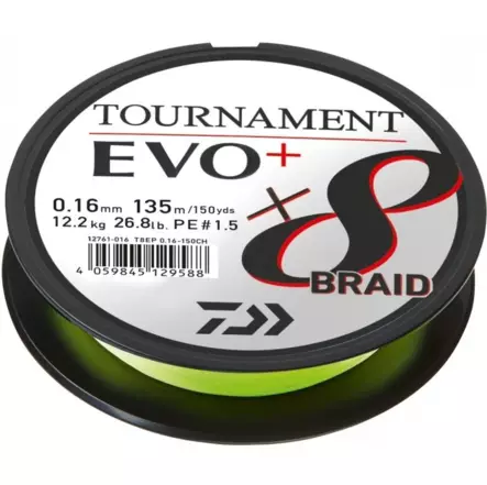 Daiwa Tournament EVO+ Chartreuse 135m - Siimat - 4059845129588 - 1