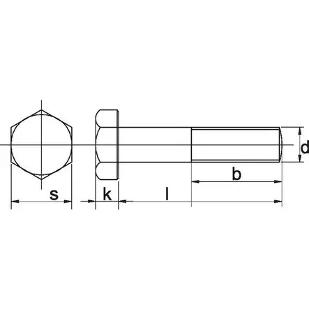 Kuusioruuvi M10 x 45 mm 10.9 musta, osakierre - Pultit ja mutterit, metrinen kierre - 8719607174978 - 2