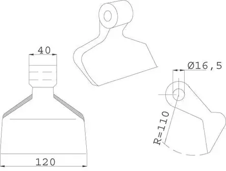 Vasaraterä 40/120 mm - Silppurit - 8716106324798 - 2