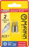 Magnum ruuvauskärki 2 kpl ACR 25 mm - Ruuvauskärjet ja -sarjat - 6418868172328 - 1