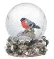 Lumisadepallo Punatulkku 100 mm - Joulukoristeet - 6410416273648 - 1