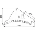 Paalaimen terä 390 x 200 mm Agronic Kuhn - Paalaimet - 8719607076548 - 2