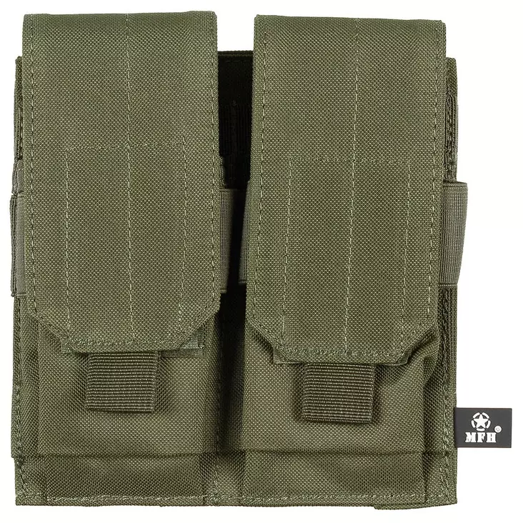 Ammustasku Double "Molle" OD green - Ase- ja ampumatarvikkeet - 4044633085658 - 1