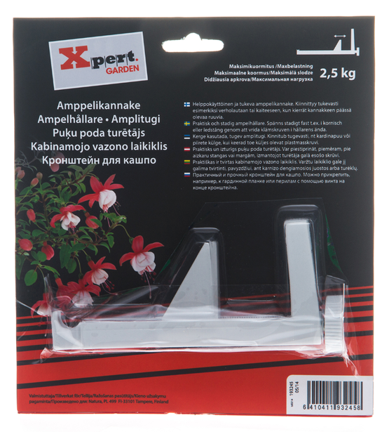 Amppelin pidike verholautaan - Ruukut, vaasit, korit - 6410411932458 - 1