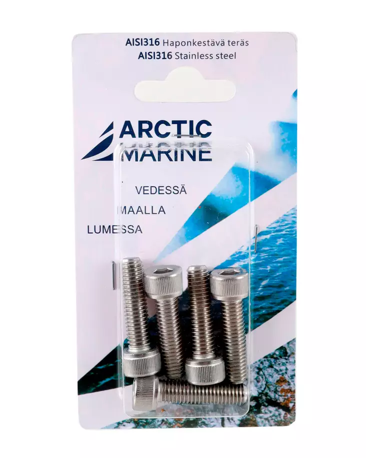 Arctic Marine kuusiokoloruuvi M8 - Pultit ja mutterit, metrinen kierre - 6430075570728 - 1