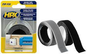 HPX Zip Fix Velcro koukku+silmukka tarranauha 2kpl 20mm x 1m - Teipit - 5425014222388 - 1