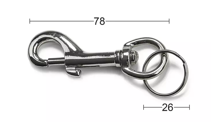 Habo karabiinihaka 50-5 niklattu - Muuta pientä - 7317900032288 - 1