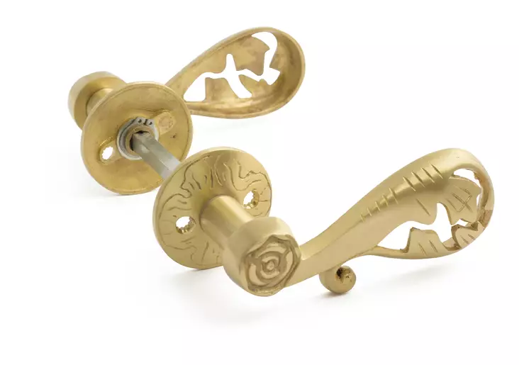 Habo ulko-ovenpainike A499 messinki - Muut ovitarvikkeet - 7317900075988 - 1