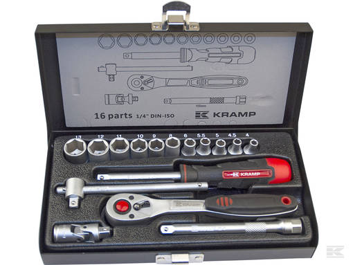 Hylsyavainsarja 16-osainen 1/4" 4-13 mm - Hylsyt ja -sarjat - 8716106909728 - 1