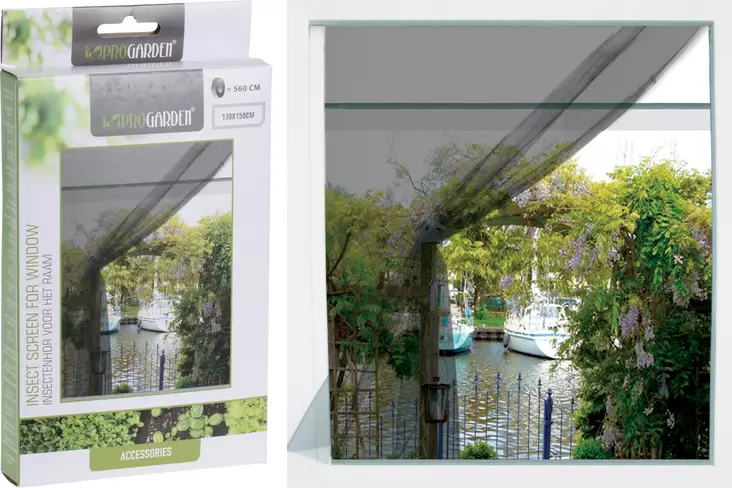 Hyönteisverkko ikkunaan 130x150 cm - Hyttysten torjunta - 8719202157468 - 1