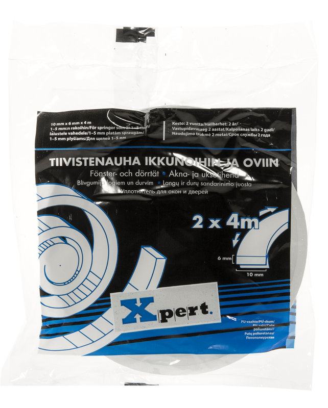 Ikkuna- ja ovitiiviste 8 metriä - Teipit - 6410412168368 - 1