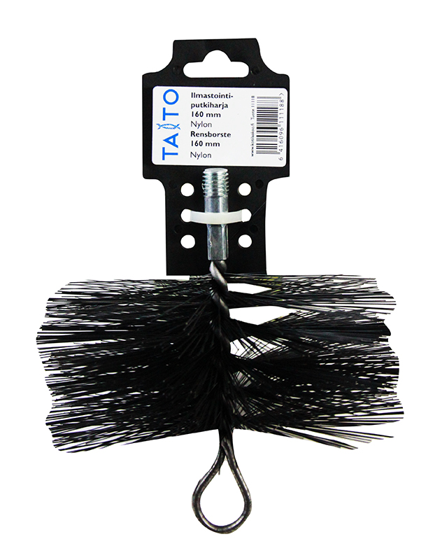 Ilmastointiputkiharja nylon 160 mm - Nuohoustarvikkeet - 6416096111188 - 1