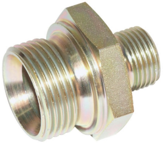 Kaksoisnippa 1/2" x 3/8" BSP uros/uros - Hydrauliikka - 8716106788248 - 1