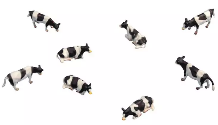 Lehmäsarja mustavalkoiset 1:87 - Muut maatila- ja työkonelelut - 8713219251348 - 1