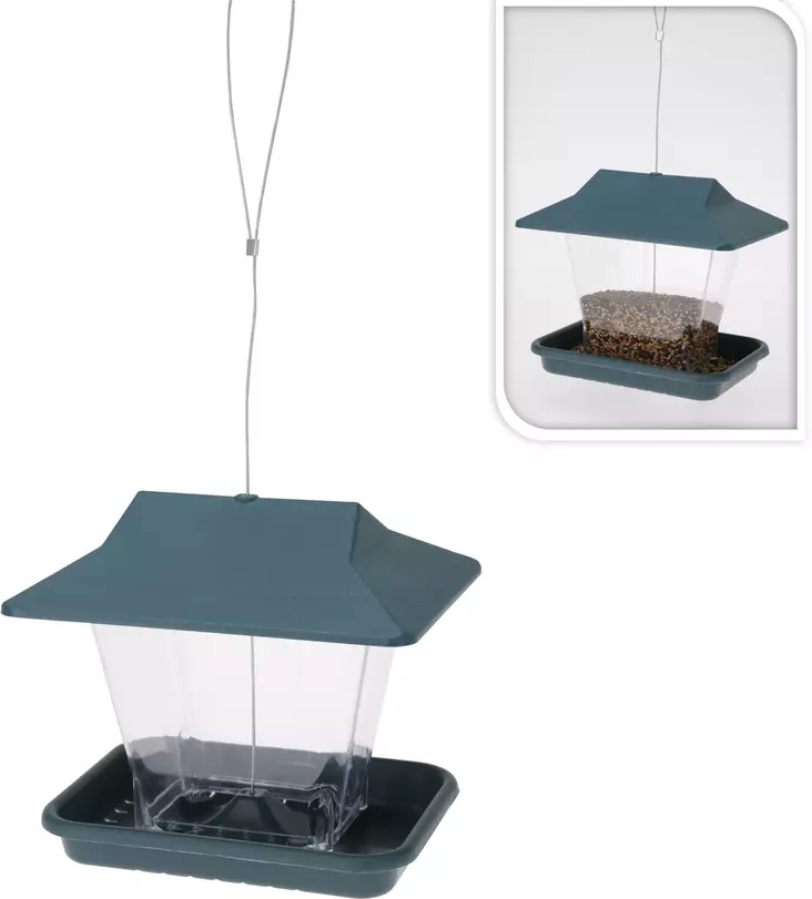 Lintulauta Talo vihreä - Lintulaudat ja -pöntöt - 8719987589898 - 1