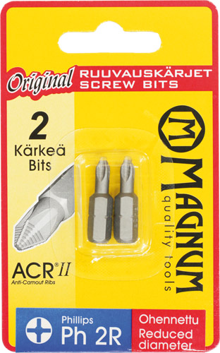 Magnum ruuvauskärki 2 kpl ACR 25 mm - Ruuvauskärjet ja -sarjat - 6418868172328 - 1