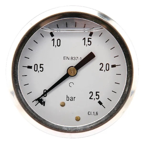 Painemittari Ø63 mm 0-2,5 bar 1/4" takakiinnitys - Painemittarit - 8719593255088 - 1