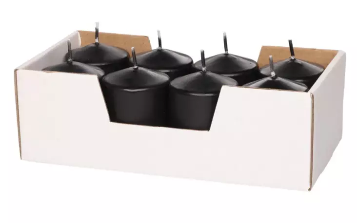Pöytäkynttilä musta 8 kpl/pkt - Kynttilät - 6410416300108 - 1