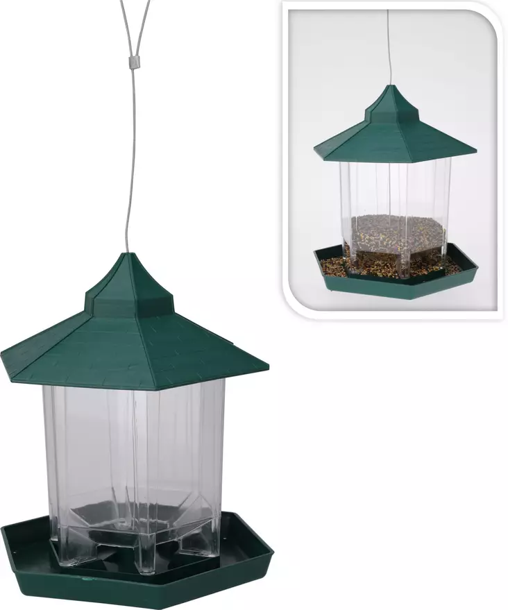 Ruokinta-automaatti linnuille vihreä - Lintulaudat ja -pöntöt - 8720573425308 - 1