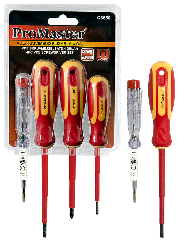 Ruuvimeisselisarja VDE 4-os. - Ruuvimeisselit ja -sarjat - 6420286836508 - 1