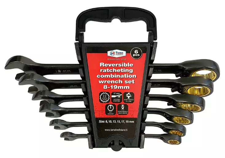 Tamo räikkälenkkisarja 8-19mm - Räikkävääntimet - 6420613776538 - 1