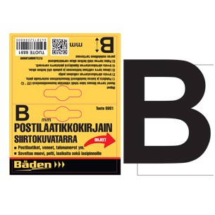 Tarrakirjain B 50 mm - Postilaatikot ja numerot - 6438152088678 - 1