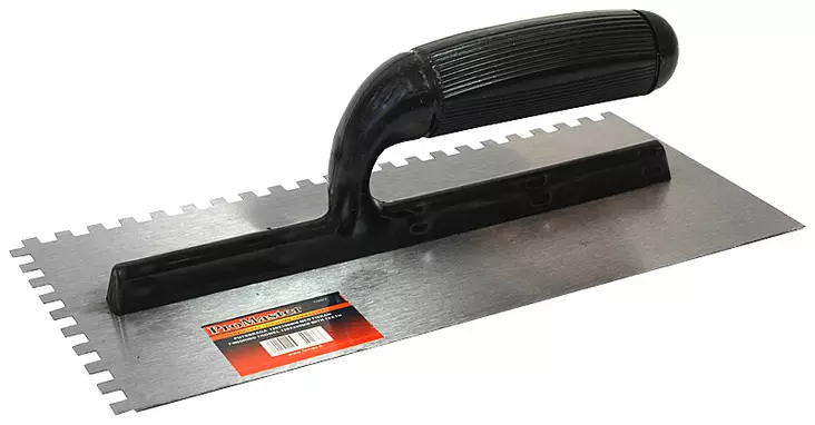 Teräsliippa 120 x 280 mm hammastettu - Muuraus- ja laatoitusvälineet - 6420286850238 - 1